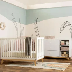 Central Park 3-drawer - White / Red oak