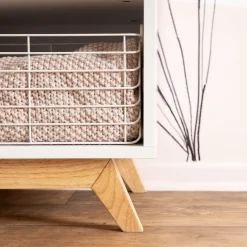 Central Park 3-drawer - White / Red oak