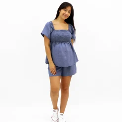 Chambray Maternity Top