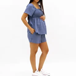Chambray Maternity Top