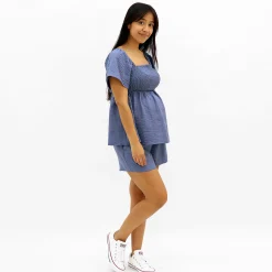 Chambray Maternity Top
