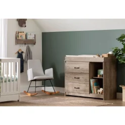Changing Table - Tassio Weathered Oak