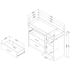 Changing Table - Tassio Weathered Oak