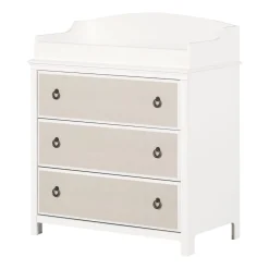 Changing Table with Drawers - Cotton Candy White and Beige