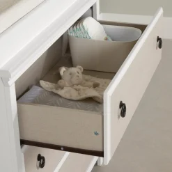 Changing Table with Drawers - Cotton Candy White and Beige