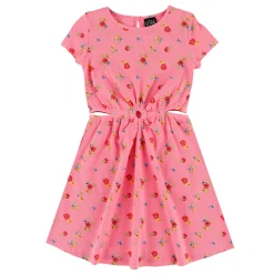 Charm Printed Rib Dress 7-14y