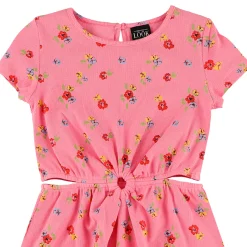 Charm Printed Rib Dress 7-14y