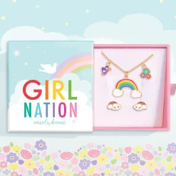 Charming Whimsy Necklace and Earring Gift Set - Cloud Luvs Rainbow