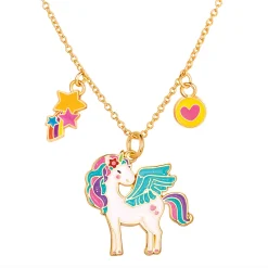 Charming Whimsy Necklace and Earring Gift Set - Unicorn Dreams