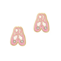 Charming Whimsy Necklace and Earring Gift Set - Ballet Shoes