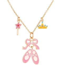 Charming Whimsy Necklace and Earring Gift Set - Ballet Shoes