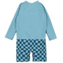 Checkered Ls Uv Swimsuit 6-24m