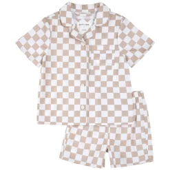 Checkered Woven Pajamas 2-7