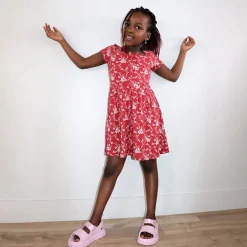 Cherries Flowers Rib Dress7-14