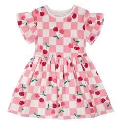 Cherry Check Dress 7-10