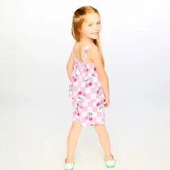 Cherry Check Romper 7-10