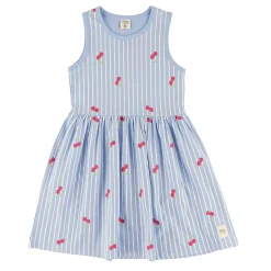 Cherry Stripe Dress 2-8y