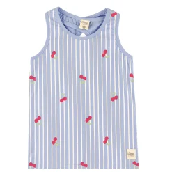 Cherry Stripe Tank Top 2-8y