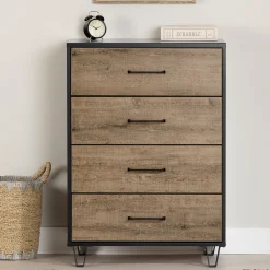 Chest - Arlen Weathered Oak and Matte Black