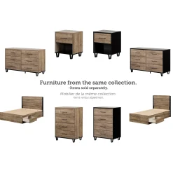 Chest - Arlen Weathered Oak and Matte Black