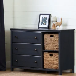 Chest with 3 Drawers and Baskets Cotton Candy - Blueberry