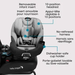 City Turn™ Rotating Convertible Car Seat - Onyx Black