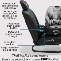 City Turn™ Rotating Convertible Car Seat - Onyx Black