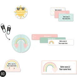 Classical Name Labels - Rainbows