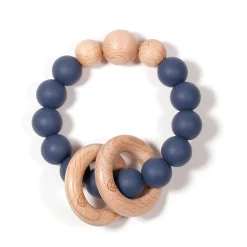 Clic-Clac Wood Rattle - Blueberry