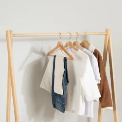 Clothes Rack with Storage Shelves - Sweedi Natural