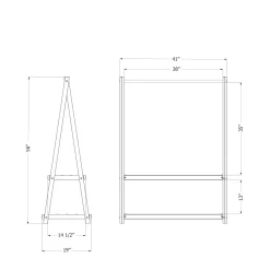 Clothes Rack with Storage Shelves - Sweedi Natural