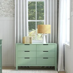 Colby 6-Drawer Double Dresser - Light Sage