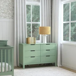 Colby 6-Drawer Double Dresser - Light Sage