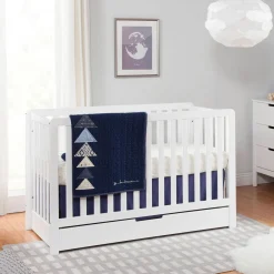 Colby 4-in-1 Convertible Crib with Trundle Drawer - White