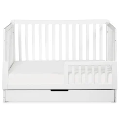 Colby 4-in-1 Convertible Crib with Trundle Drawer - White
