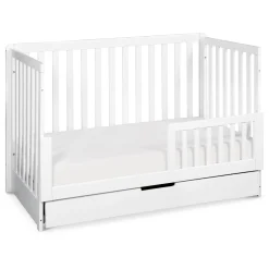 Colby 4-in-1 Convertible Crib with Trundle Drawer - White