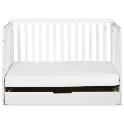 Colby 4-in-1 Convertible Crib with Trundle Drawer - White