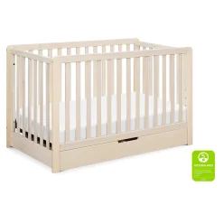 Colby 4-in-1 Convertible Crib with Trundle Drawer - Washed Natural