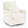 Como Rocking and Swivel Armchair - White Faux Sheepskin / Steel