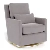 Como Rocking and Swivel Armchair - Pepper Grey / Gold