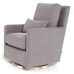 Como Rocking and Swivel Armchair - Pepper Grey / Gold
