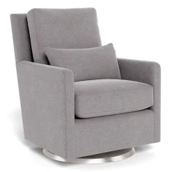 Como Rocking and Swivel Armchair - Pebble Grey / Steel