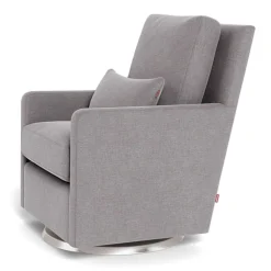 Como Rocking and Swivel Armchair - Pebble Grey / Steel