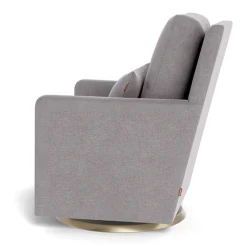 Como Rocking and Swivel Armchair - Pebble Grey / Gold