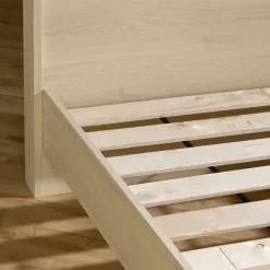 Complete Bed with Headboard - August Bleached Oak