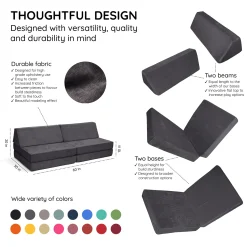Complete Modular Sofa - Charcoal
