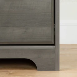 Computer Desk with Hutch - Versa Gray Maple