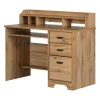 Computer Desk with Hutch - Versa Nordik Oak