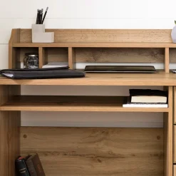Computer Desk with Hutch - Versa Nordik Oak
