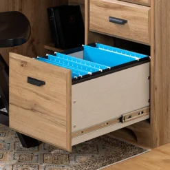 Computer Desk with Hutch - Versa Nordik Oak